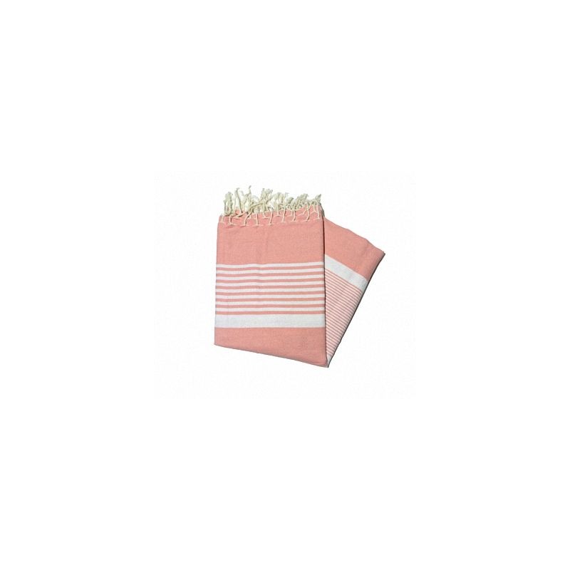 Fouta piatta color salmone biserta