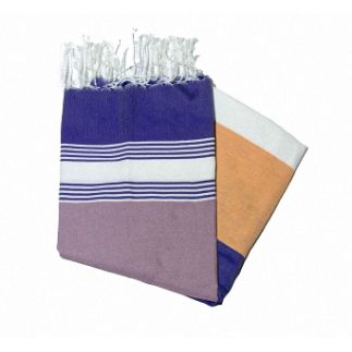 Telo mare Tozeur blu greco, orchidea e arancione