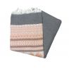 fouta jacquard fatma schwarz mandarine