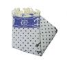 fouta jacquard anchor azul marino y negro