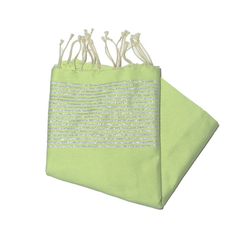 Prato Fouta Lurex anis prateado