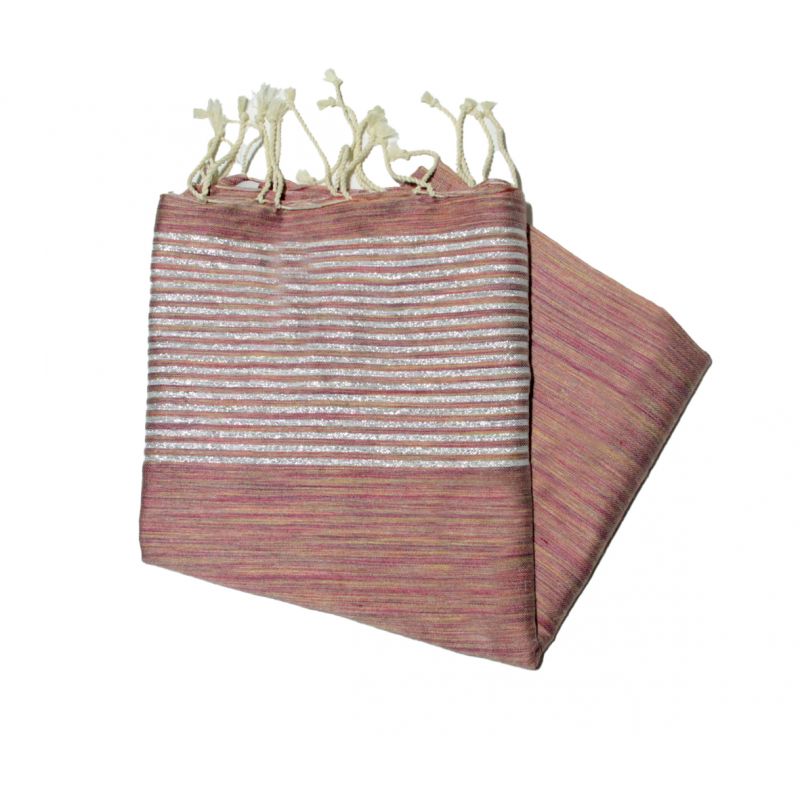 Fouta Lurex Silber Kupfer