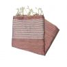 Fouta lurex argent cuivre