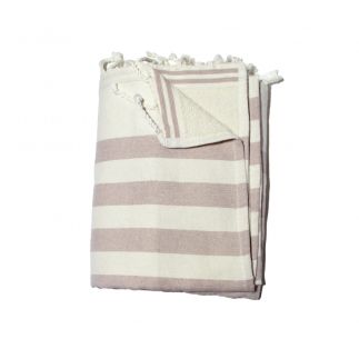 Fouta foderata color sabbia e tortora di Corfù