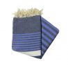 fouta 1,5x2,5 m Azul marinho e branco