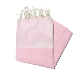 nid d'abeille rose layette