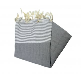 nid d'abeille gris moyen
