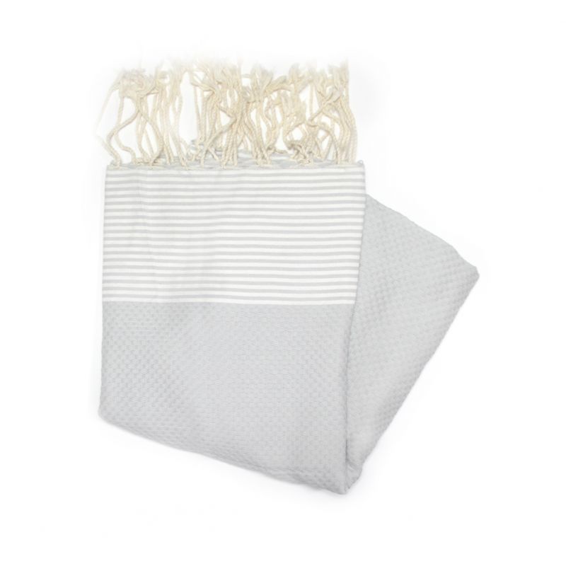 nid d'abeille gris clair