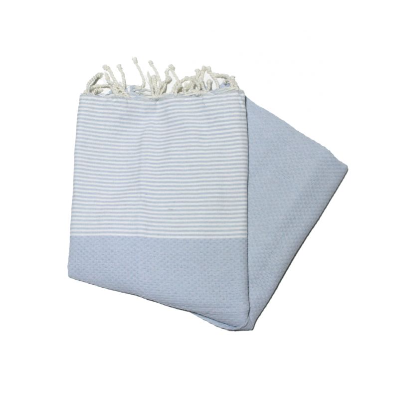 nid d'abeille bleu ciel