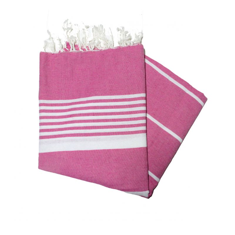 Flache Fouta aus Bizerte-Fuchsia