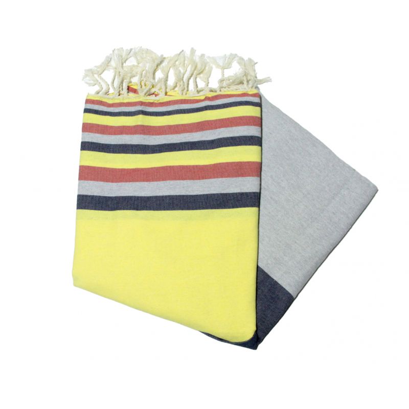 Fouta flat sousse naranja rojo turquesa y an s