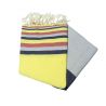 Fouta plate Sousse havana rosa preto e branco