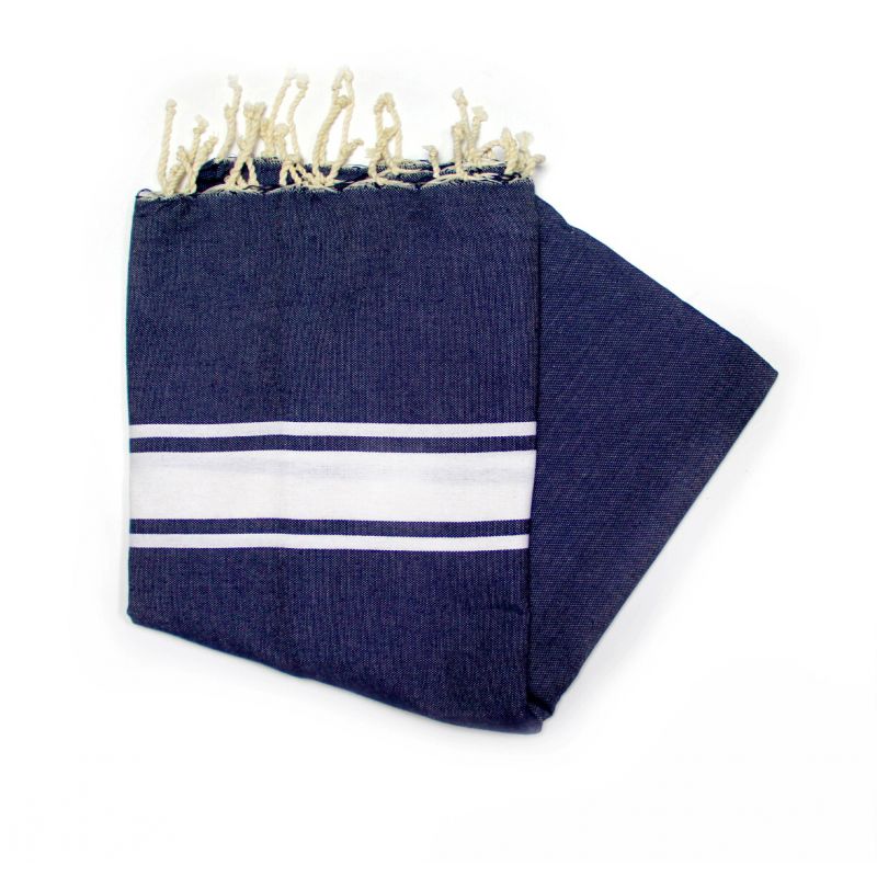 Fouta Essaouira blu marino