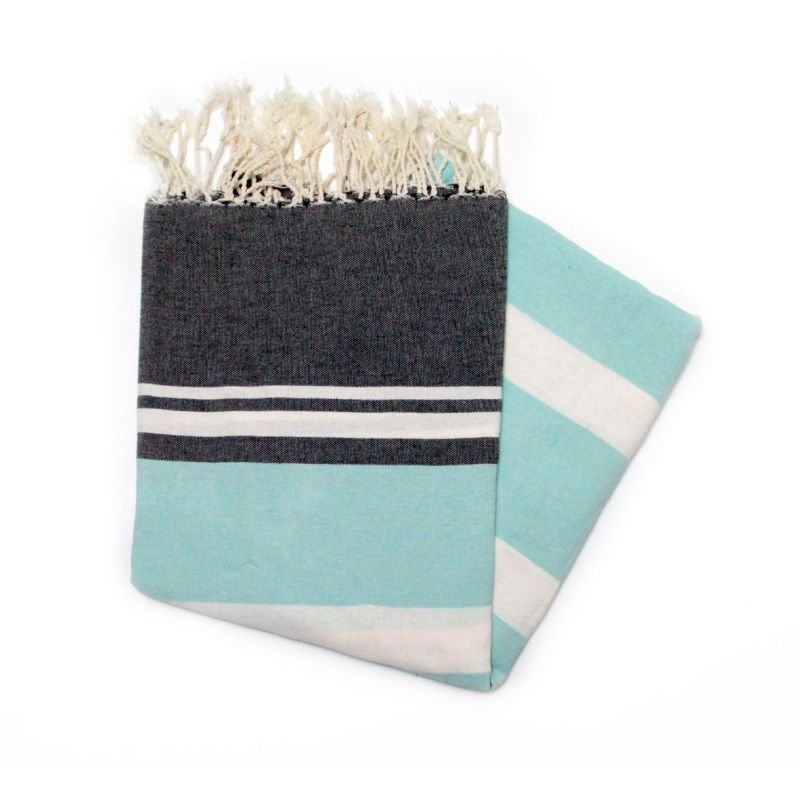 Fouta gabes schwarz grün & weiß