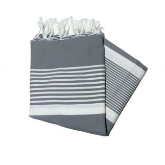 Fouta plana Bizerta gris medio