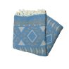 Fouta de jacquard margoum azul hielo