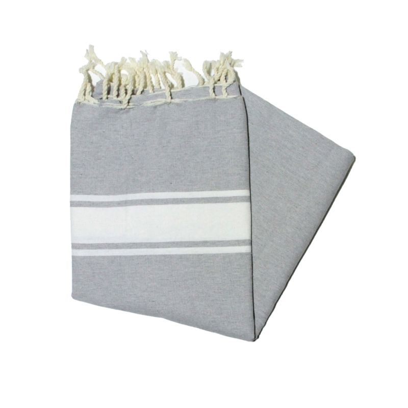 Fouta 1,5 x 2,5 m, klassisches Hellgrau. Fouta 1,50 x 2,50 m