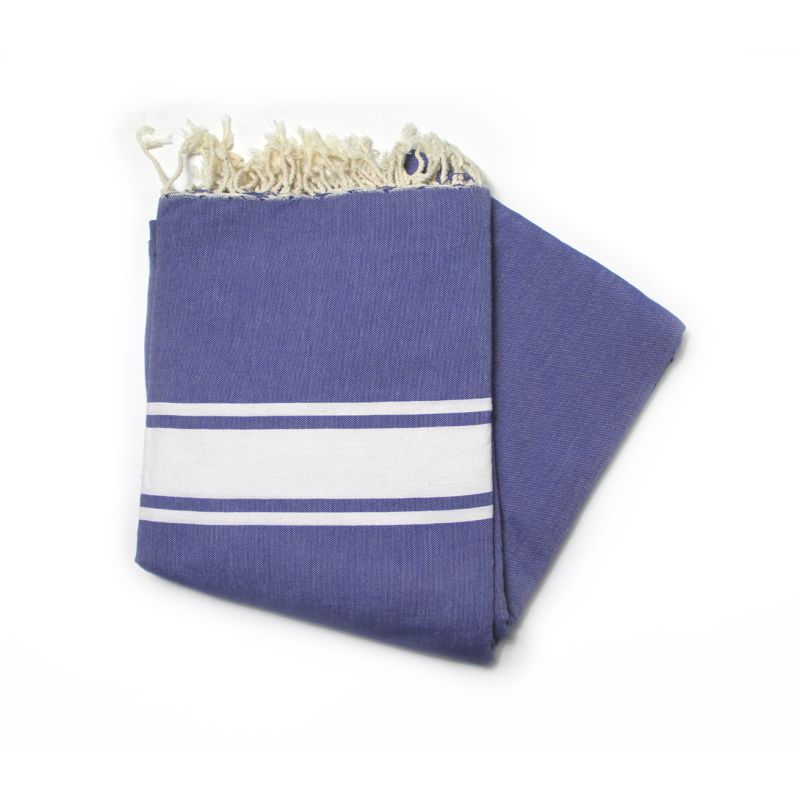 Fouta 2x3 m classique bleu grec Les foutas 2.00x3.00 m