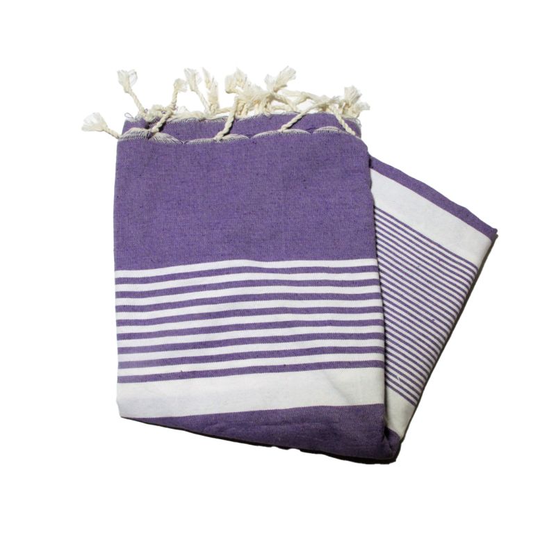 Fouta plate Bizerte lavande les rayées