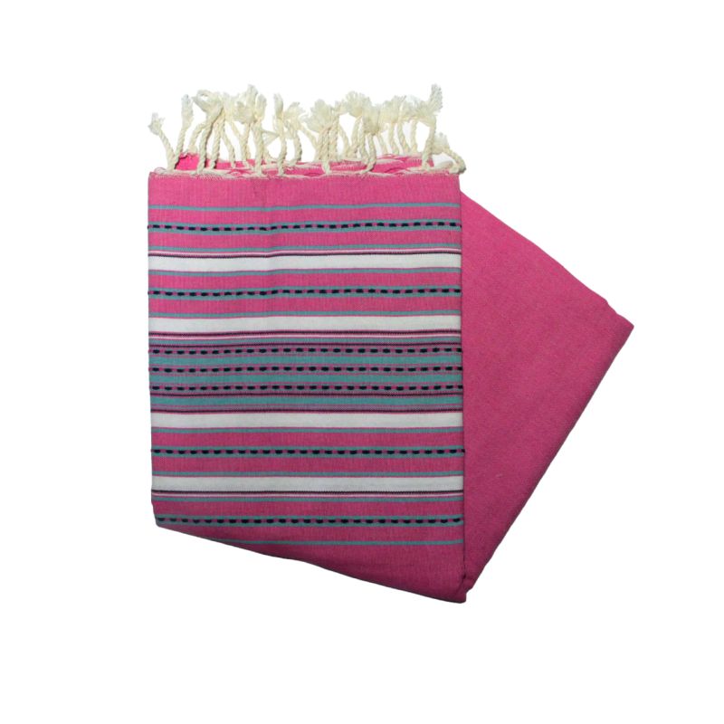 Berber fouta fuschia white & turquoise the colorful ones