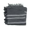 Fouta 2x3 m lurex noir & argent