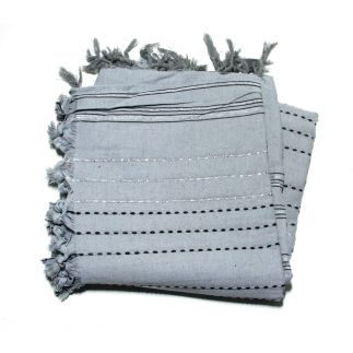 Fouta 2x3 m lurex gris moyen & argent Les foutas 2.00x3.00 m