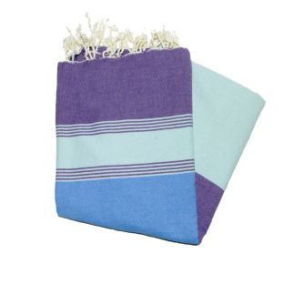 Tozeur flat fouta azul oceano, cinza claro e lavanda