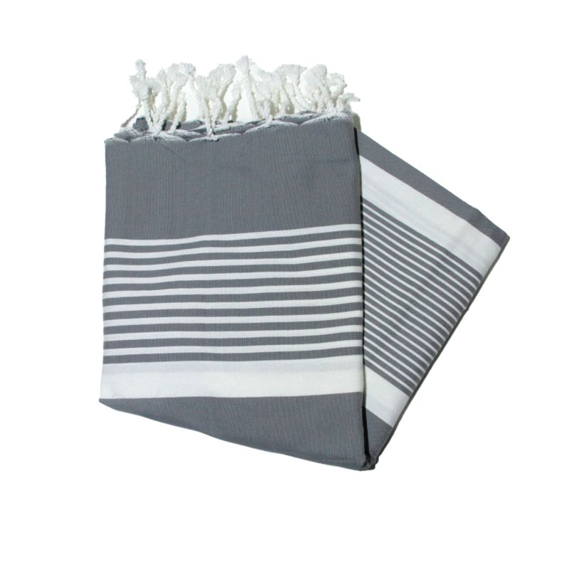 fouta 2x2 m arthur gris moyen