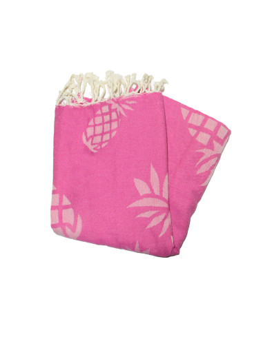 fouta jacquard tortuga azul morado y gris
