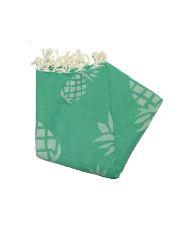 fouta jacquard tartaruga blu viola e grigio