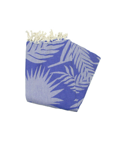 fouta jacquard tartaruga blu viola e grigio