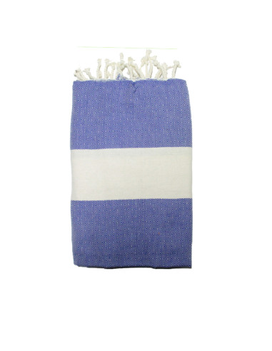 fouta jacquard tortuga azul morado y gris