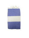 fouta jacquard tortuga azul morado y gris