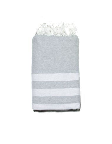 fouta saint tropez KIKOY tecido atoalhado multicolorido vermelho cinza e verde