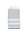 Fouta Saint Tropez KIKOY, tela de rizo multicolor rojo, gris y verde