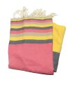 Plato Fouta sousse rojo menta blanco naranja y fucsia