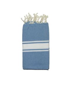 Fouta Essaouira bleu canard